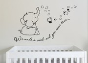 We made a wish baby elephant wall decal sticker